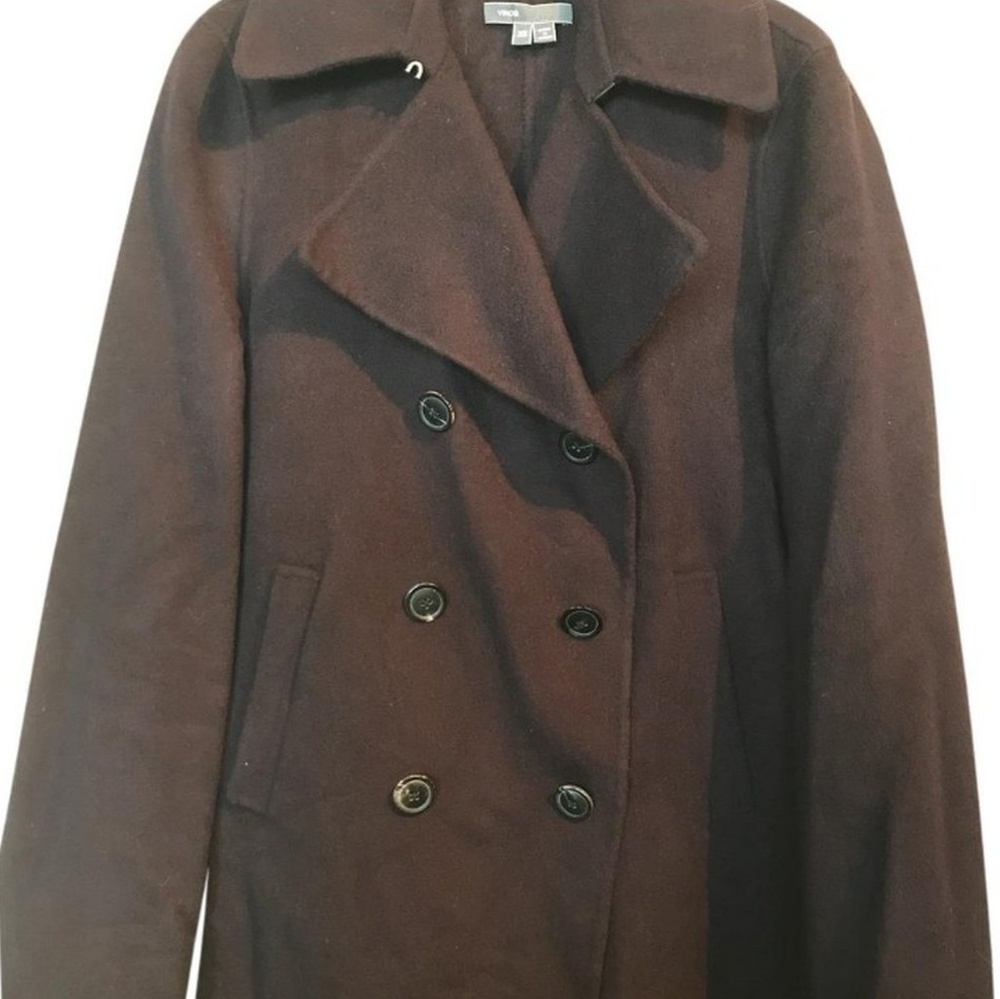 VINCE Plum/Aubergine Pea Coat